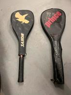 2 Squash rackets in goede staat, Saxon en Prince, Ophalen of Verzenden, Gebruikt, Racket, Met hoes