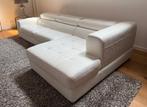 Wit lederen bank - Max Divani, Ophalen, Gebruikt, 100 tot 125 cm, Leer
