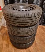 4 velgen met winterbanden , 4x100 , opel astra , et49, Ophalen, Gebruikt, 15 inch, Banden en Velgen