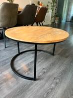 Salontafel rond mangohout, Ophalen, 50 tot 100 cm, Rond, Zo goed als nieuw