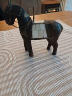 Houten paardje met koperen messing, Ophalen of Verzenden