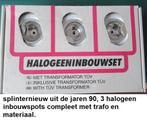 nieuw, set, 3x,  inbouw spots en n4x Philips LED lampen, Huis en Inrichting, Lampen | Spots, Nieuw, Plafondspot of Wandspot, Led