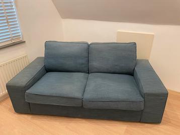 Ikea Kivik bank 2 zits met dubbele set hoezen in donkerblauw - afbeelding 1