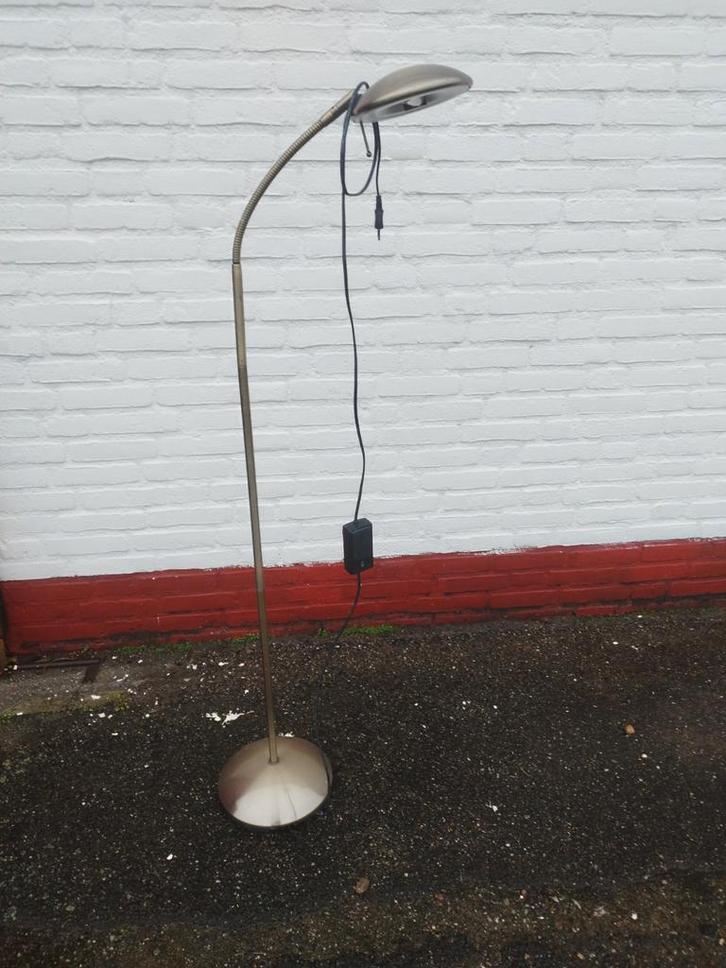 Retro Staande Schemerlamp met Dimmer, Huis en Inrichting, Lampen | Overige, Gebruikt, Ophalen