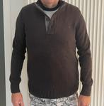 Haze&Finn schipperstrui effen  textuur knoopsluiting en rits, Ophalen of Verzenden, Zo goed als nieuw, Blauw