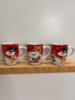 Set 3 kerstmokjes koffiemokjes Siaki, Ophalen of Verzenden, Zo goed als nieuw