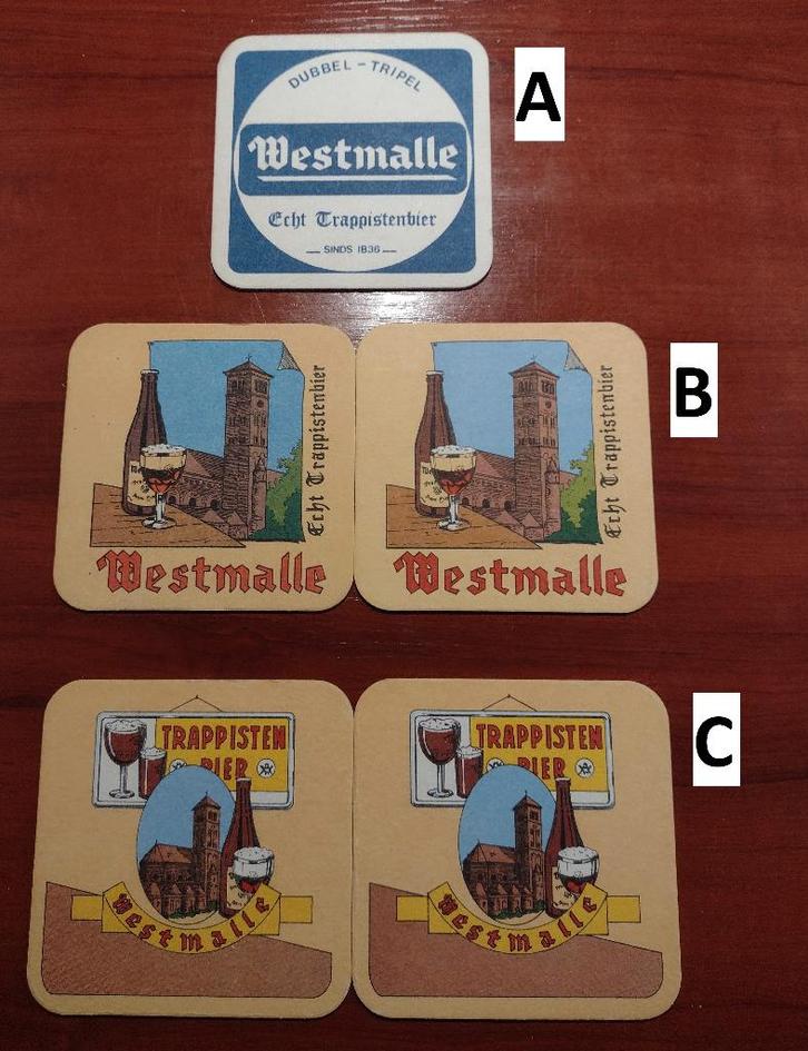 Oude Westmalle Viltjes Coasters., Verzamelen, Biermerken, Zo goed als nieuw, Viltje(s), Overige merken, Ophalen of Verzenden