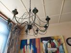 Twee Filo kroonluchters / 5 lamps & 8 lamps / Antiek groen, Metaal, Zo goed als nieuw, Ophalen