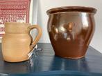 Gres pot en gres kannetje, Antiek en Kunst, Ophalen of Verzenden