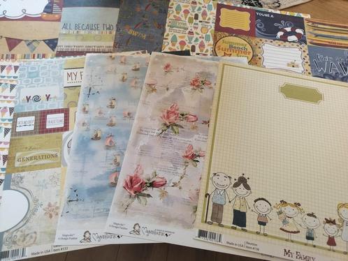 10x verschillende soorten 30,5x30, 5 cm papier, Hobby en Vrije tijd, Scrapbooking, Nieuw, Papier of Karton, Overige merken, Ophalen of Verzenden