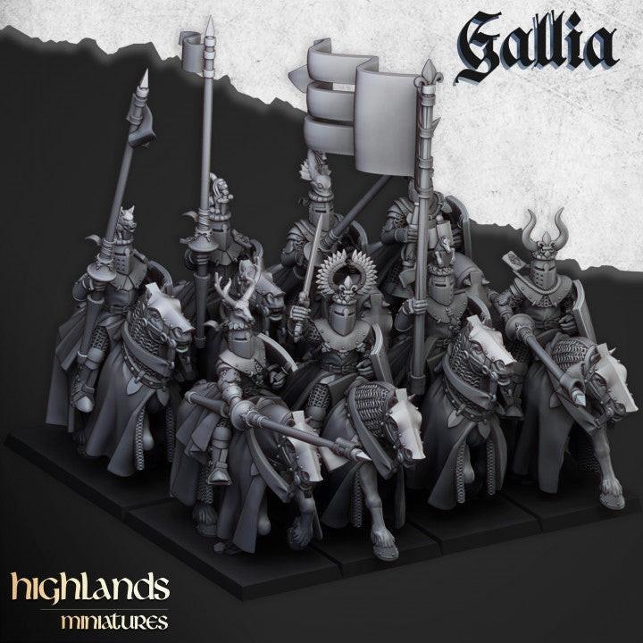 Knights of Gallia 8x - Highlands Miniatures, Hobby en Vrije tijd, Wargaming, Nieuw, Warhammer, Figuurtje(s), Ophalen of Verzenden