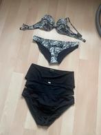 Leuke zwart-wit gebloemde Bikini / Top maat 80-B/ Broekje 46, Ophalen of Verzenden, Zo goed als nieuw, Overige kleuren, Bikini