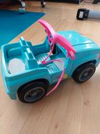 Barbie Jeep Blauw/Roze met Spiegels, Ophalen of Verzenden, Gebruikt