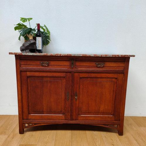 Vintage Antiek dressoir commode ladekast met marmer blad 201, Huis en Inrichting, Kasten | Ladekasten, Gebruikt, Ophalen of Verzenden