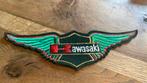 Kawasaki naaiembleem, 30 x 9,5 cm, Ophalen of Verzenden, Zo goed als nieuw, Reclamebord