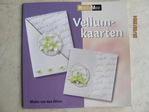NIEUWSTAAT boek Hobby Mee VELLUM-kaarten VAN DEN AKKER 2003, Hobby en Vrije tijd, Kaarten | Zelf maken, Zo goed als nieuw, Overige typen