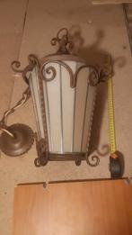 Vintage Hanglamp met glas in lood, Huis en Inrichting, Lampen | Hanglampen, Gebruikt, 50 tot 75 cm, Vintage, Ophalen of Verzenden