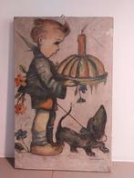 Charmante Jongen met Hond en Kaars, Hummel, Ophalen of Verzenden