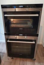 Siemens ovenset: combi oven/magnetron + solo oven, 60 cm of meer, Zo goed als nieuw, Oven met grill, Inbouw