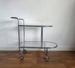 Vintage theewagen met mooie ronde vorm uit jaren ‘30, Ophalen