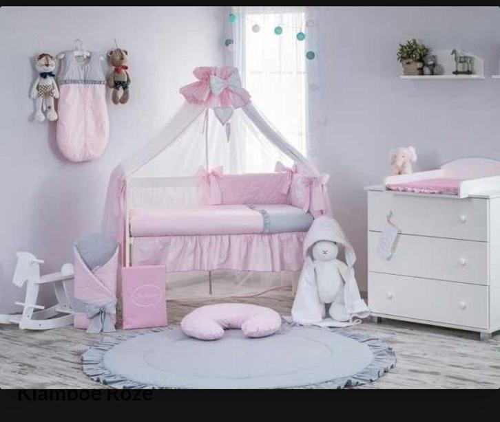 Klamboe wit met roze, strik en hartjes, Nieuw, Kinderen en Baby's, Kinderkamer | Complete kinderkamers, Nieuw, Meisje, Ophalen of Verzenden