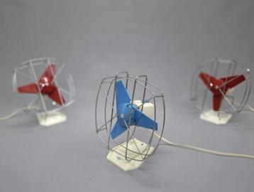 ITHO tafelventilator, blauwe vintage ventilator beschikbaar voor biedingen