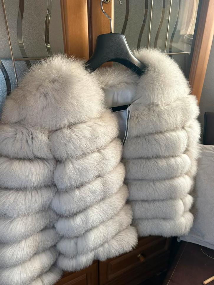 Vos bontjas Wit, Kleding | Dames, Jassen | Winter, Zo goed als nieuw, Wit, Ophalen of Verzenden