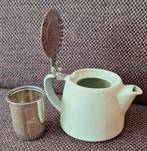 Porseleinen theepot met zeef, Overige typen, Ophalen of Verzenden, Zo goed als nieuw, Overige stijlen