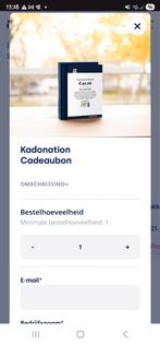 Kadonation cadeaubon - 70 Euro, Eén persoon, Cadeaubon