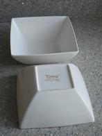 2 porseleinen Yong Squito 18x18cm, Ophalen of Verzenden, Zo goed als nieuw, Rechthoekig, Porselein of Keramiek