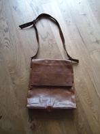 Bruine grote leren Vezzosi (schouder)tas, Overige merken, Gebruikt, Bruin, Ophalen of Verzenden