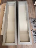 Twee vitrinekasten met glazen platen, Huis en Inrichting, Kasten | Vitrinekasten, Ophalen of Verzenden, Zo goed als nieuw, Glas
