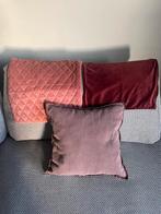 3x kussenhoes bordeaurood in nette staat, Ophalen of Verzenden, Zo goed als nieuw