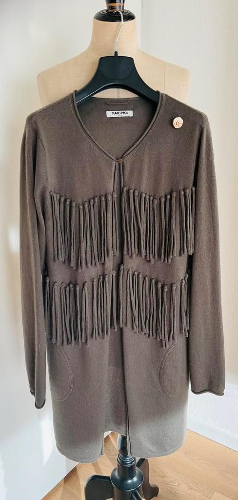 PRACHTIG WOL CASHMERE VEST MAX & MOI, Kleding | Dames, Truien en Vesten, Zo goed als nieuw, Maat 38/40 (M), Groen, Verzenden