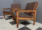 60 jaren set Niels Eilersen DEENSE fauteuils Illum Wikkelso, Ophalen, Hout, Gebruikt, Minder dan 75 cm