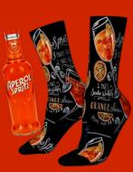APEROL SPRITZ SOKKEN (UNISEX) + KLEIN FLESJE APEROL SPRITZ, Ophalen of Verzenden, Nieuw, Sokken en Kniesokken