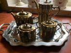 Zilver kleurig blad. Koffie,theepot, suikerpot, melkkan‼️, Antiek en Kunst, Ophalen of Verzenden