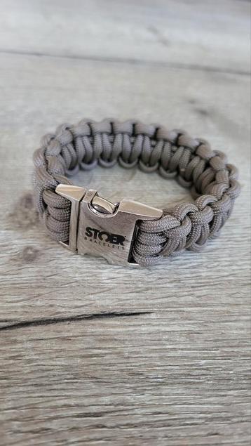 STOER BRACELETS Paracord XL taupe COBRA armband. Maat 16cm  beschikbaar voor biedingen