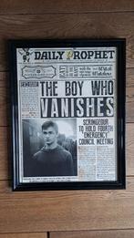 Poster Harry Potter (Daily Prophet) in zwarte lijst, Ophalen of Verzenden, Zo goed als nieuw, Boek of Poster