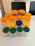 Veel glazen potten met schroefdeksel, verschillende grootte, Ophalen of Verzenden, Zo goed als nieuw