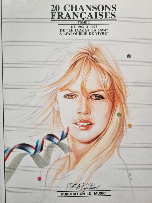 20 Chansons Françaises - Brigitte Bardot Vintage, Muziek en Instrumenten, Bladmuziek, Nieuw, Artiest of Componist, Jazz, Gitaar