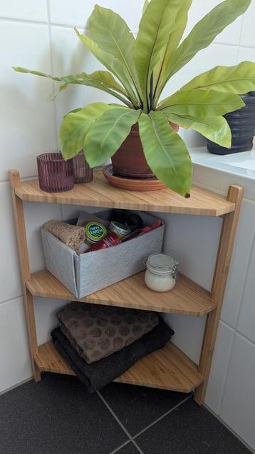 Set IKEA Rågrund badkamerkastjes. Twee hoekjes, één hoge