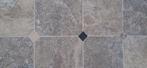 Grey travertin 30.5x30.5x1 / 4.8x4.8x1 octagon vloertegel, Nieuw, Ophalen of Verzenden, 20 tot 40 cm, 10 m² of meer