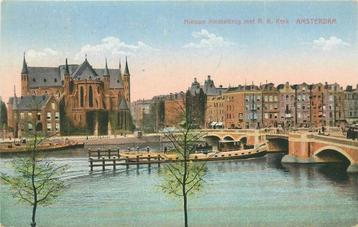 (304-009-011) Amsterdam Nieuwe Amstelbrug met RK Kerk beschikbaar voor biedingen