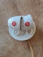 2 Douwe Egberts espressokopjes met schoteltjes, Ophalen of Verzenden, Zo goed als nieuw, Overige stijlen, Kop(pen) en/of Schotel(s)