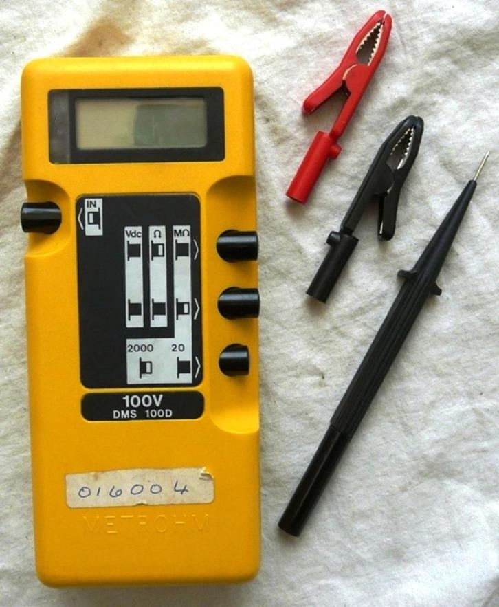 Meetapparaat, Megohmmeter, Metrohm, PTT, met Draagtas, 1980s, Doe-het-zelf en Verbouw, Meetapparatuur, Gebruikt, Overige meters
