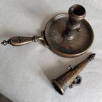 Zware Bronzen Blaker/ Kandelaaar met Dover, Ophalen of Verzenden, Koper of Brons