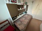 Uitschuifbaar bed met kast, Huis en Inrichting, Slaapkamer | Bedden, 190 cm of minder, 90 cm, Gebruikt, Eenpersoons