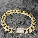 14k gouden armband cuban schakel miami italy, Sieraden, Tassen en Uiterlijk, Armbanden, Ophalen of Verzenden, Nieuw, Goud
