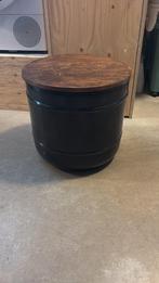 Bijzettafel met opbergfunctie, Ophalen, Zo goed als nieuw, Rond, Minder dan 55 cm